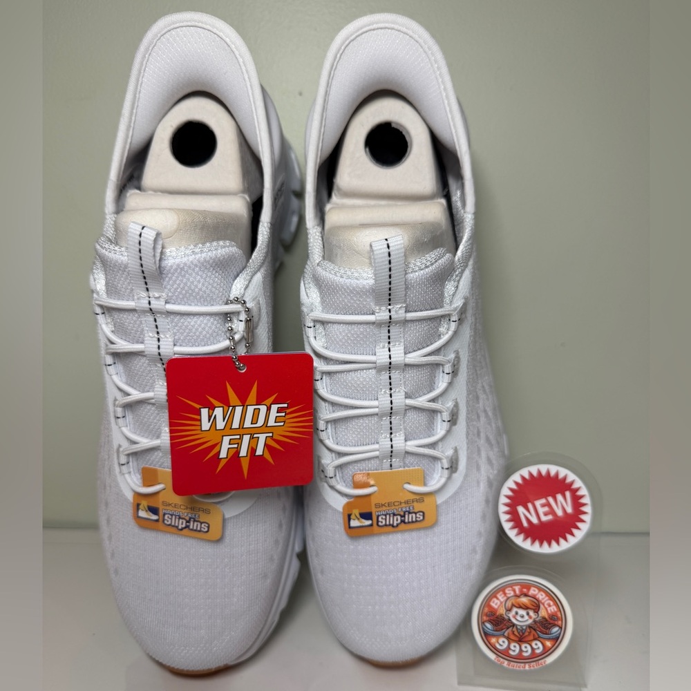 Skechers - Size 7 Wide - Women Slip ins Tranquility White Shoes - New - Picture 4 of 10